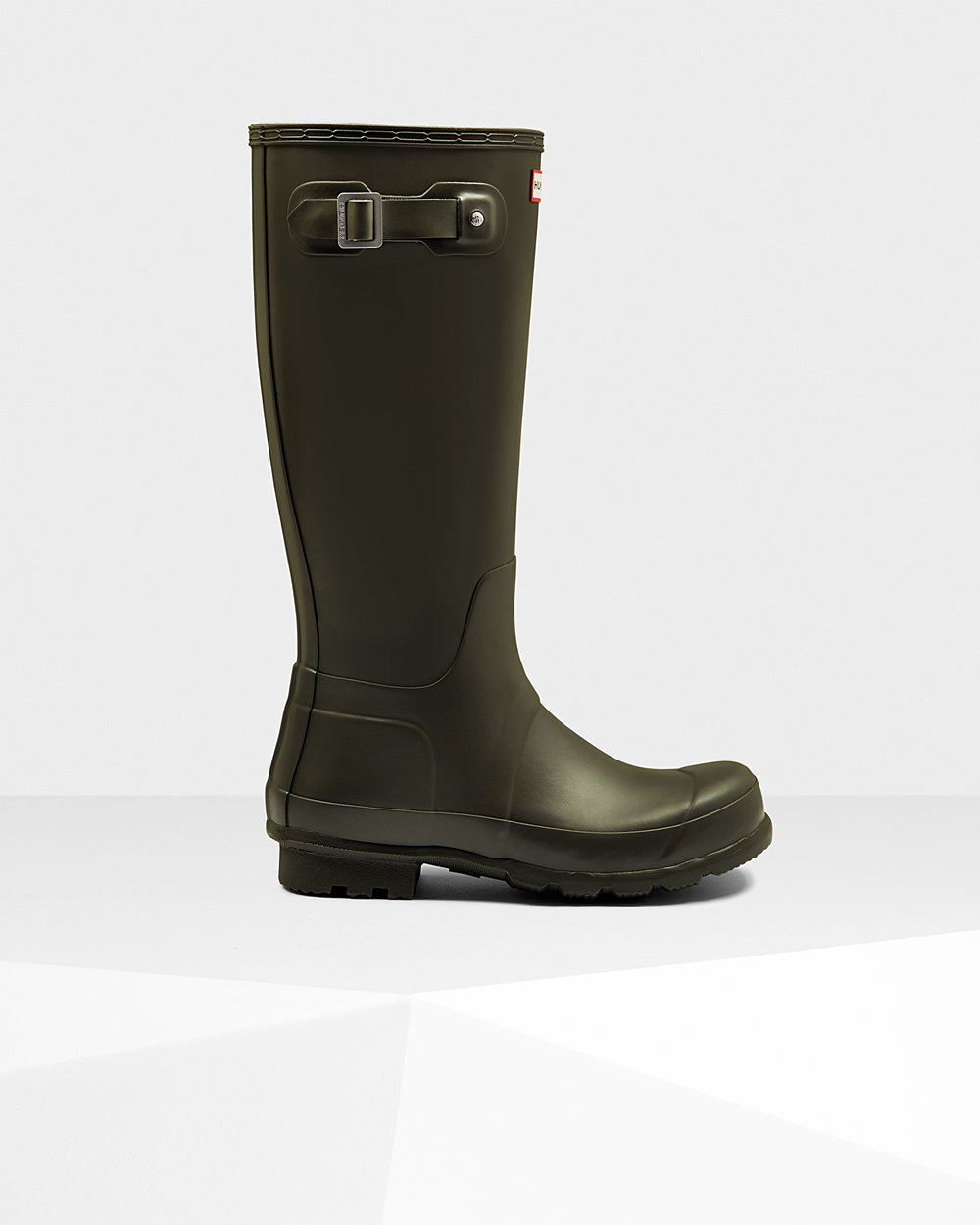 Bottes Hautes de Pluie Hunter Original Homme Vert Foncé Olive TYDGUVA-69